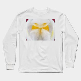 Orchid flower with pollen (pollinia) visible under the microscope Long Sleeve T-Shirt